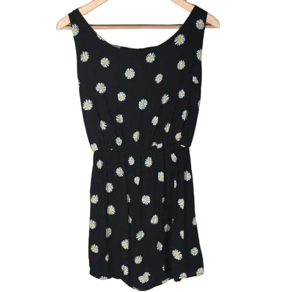 Brandy Melville Dress Jada Daisy Design Strap Back Tie OS